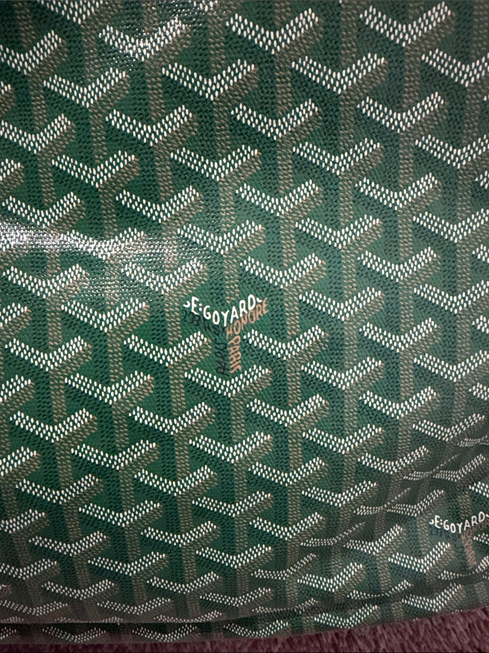 Goyard Green Patterned St. Louis Tote - Picture 6 of 7